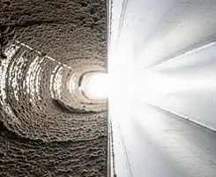 air duct cleaning services showing interior duct system inspection and cleaning in Marietta, GA