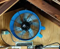 attic fan services with installed attic ventilation fan system in Marietta, GA